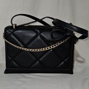 a new day Black Quilted Crossbody Bag